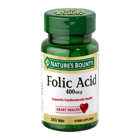 Nature's Bounty Folic Acid 400 mcg ,250 Tablets