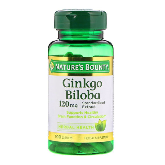 Nature's Bounty Ginkgo Biloba 120 mg, 100 Capsules