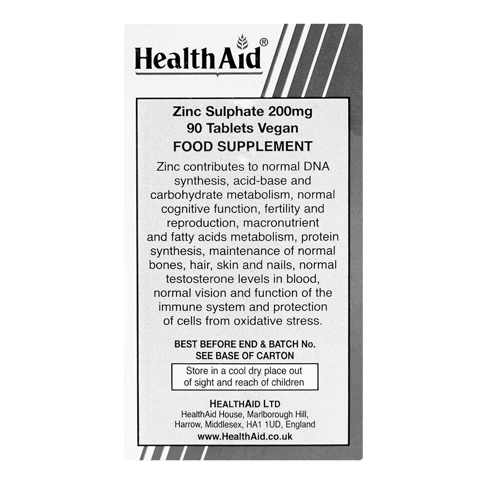 HealthAid Zinc Sulphate,90 Tablets