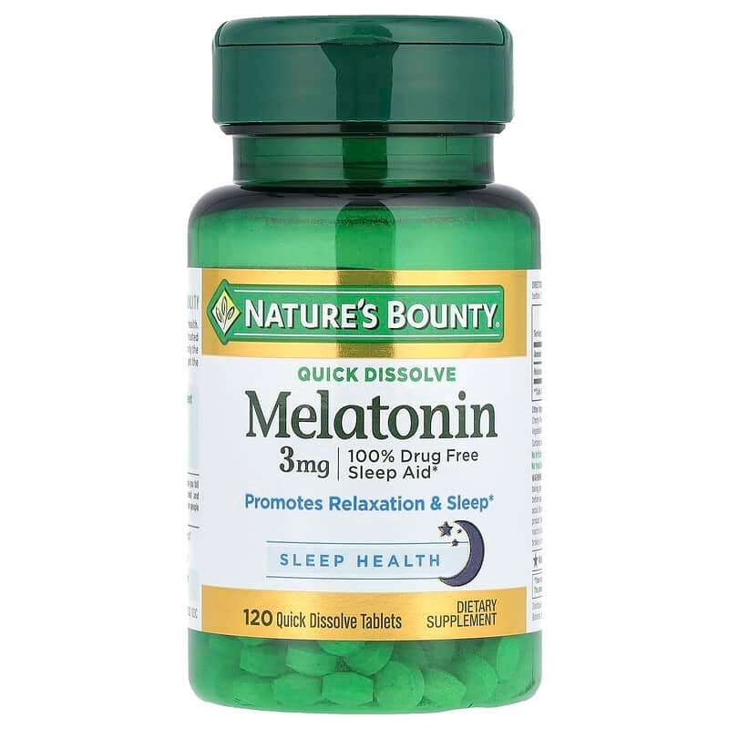 Nature's Bounty Melatonin 3 mg,120 Quick Dissolve Tablets