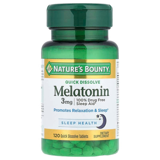 Nature's Bounty Melatonin 3 mg,120 Quick Dissolve Tablets