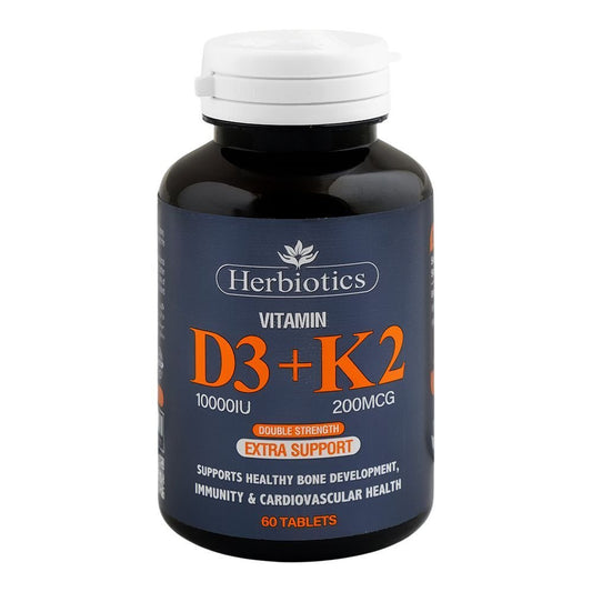 Herbiotics Vitamin D3 + K2 Double Strength, 60 Tablets