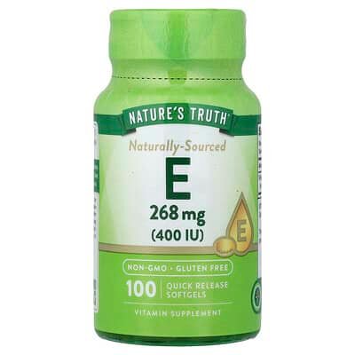 Nature's Truth, Vitamin E 268 mg (400 IU), 100 Quick Release Softgels