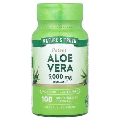 Nature's Truth Aloe Vera 5000 mg, 100 Quick Release Softgels