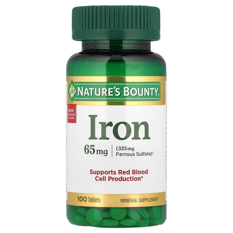 Nature's Bounty Iron 65mg , 100 Tablets