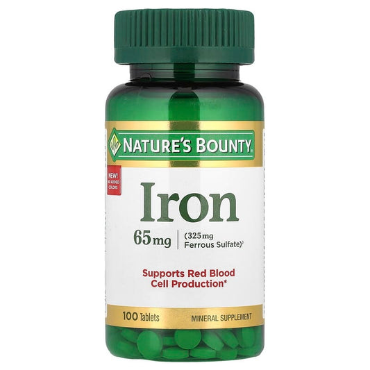 Nature's Bounty Iron 65mg , 100 Tablets