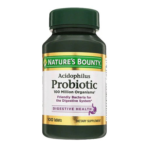 Nature's Bounty Acidophilus Probiotic 100 Million, 100 Tablets