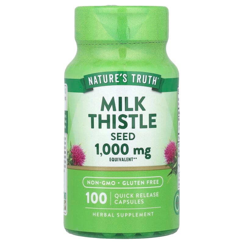Nature's Truth Milk Thistle Seed 1000 mg, 100 Capsules