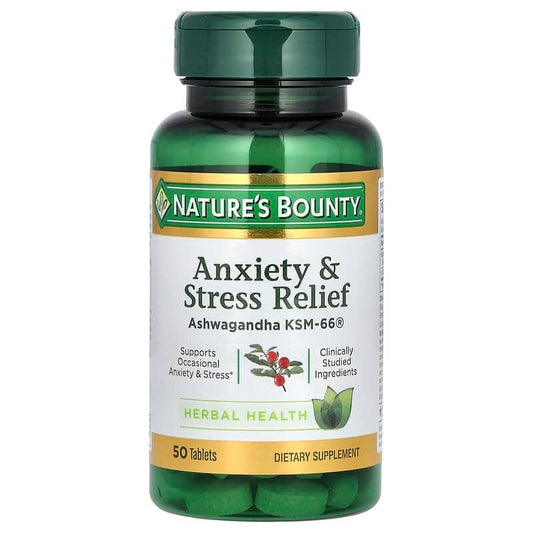 Nature's Bounty Anxiety & Stress Relief, 50 Tablets