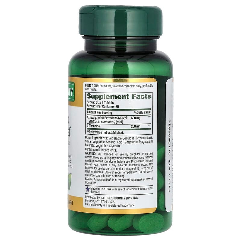 Nature's Bounty Anxiety & Stress Relief, 50 Tablets