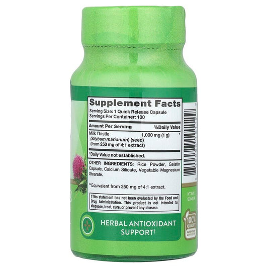 Nature's Truth Milk Thistle Seed 1000 mg, 100 Capsules