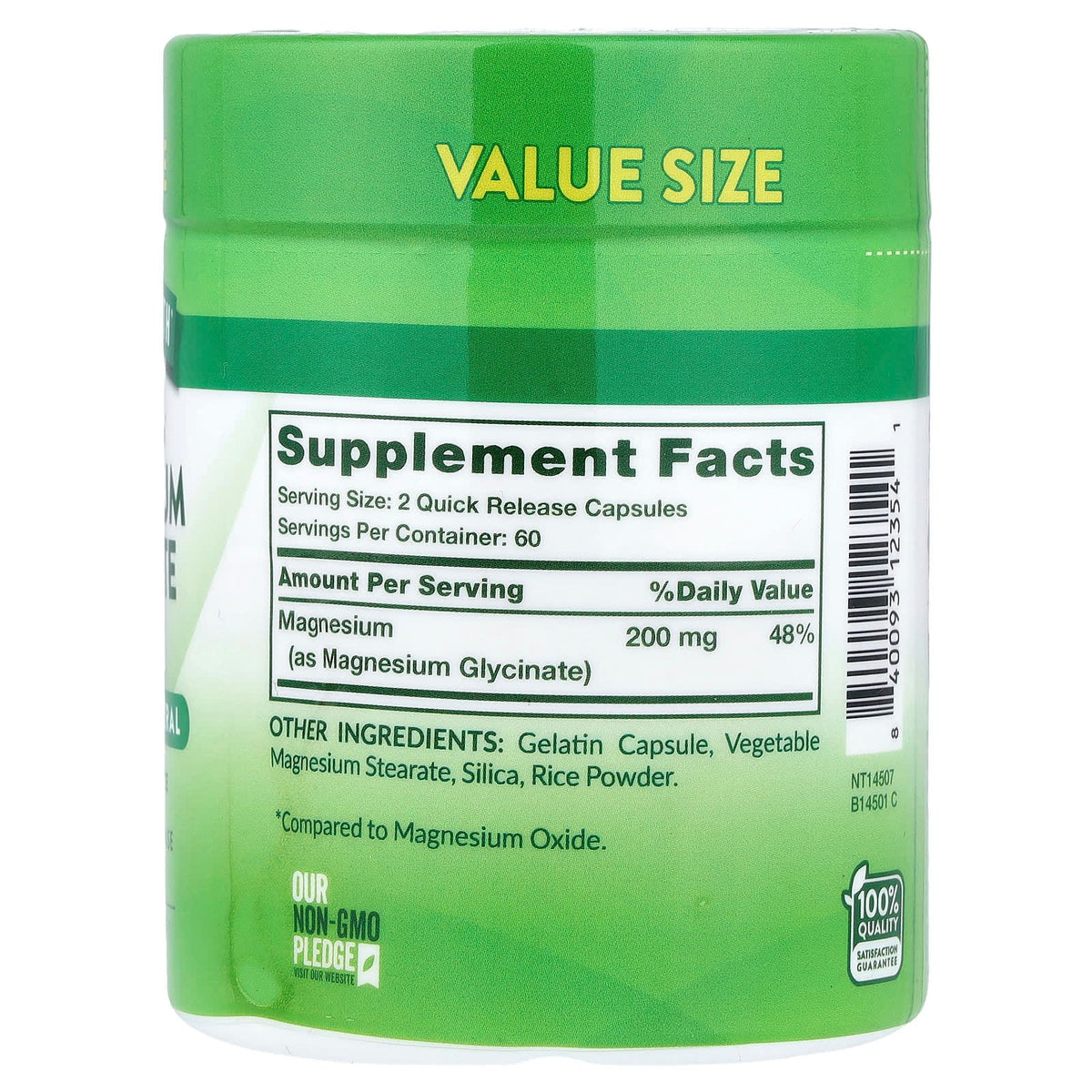Nature's Truth, Magnesium Glycinate, Chelated, 120 Quick Release Capsules
