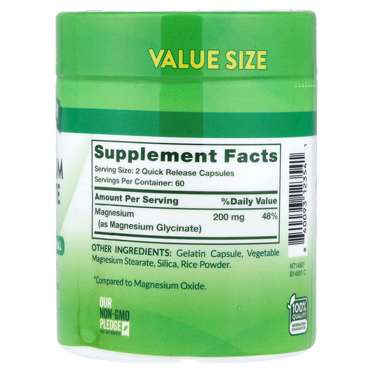 Nature's Truth, Magnesium Glycinate, Chelated, 120 Quick Release Capsules