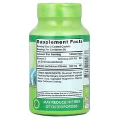 Nature's Truth Calcium Citrate Plus D3 630mg, 100 Coated Caplets