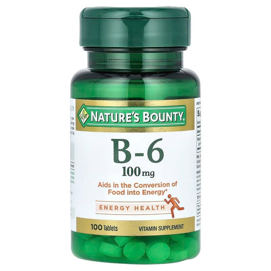 Nature's Bounty Vitamin B-6 100mg, 100 Tablets