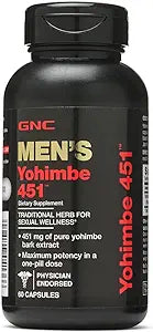 GNC Men's Yohimbe 451, 60 Capsules