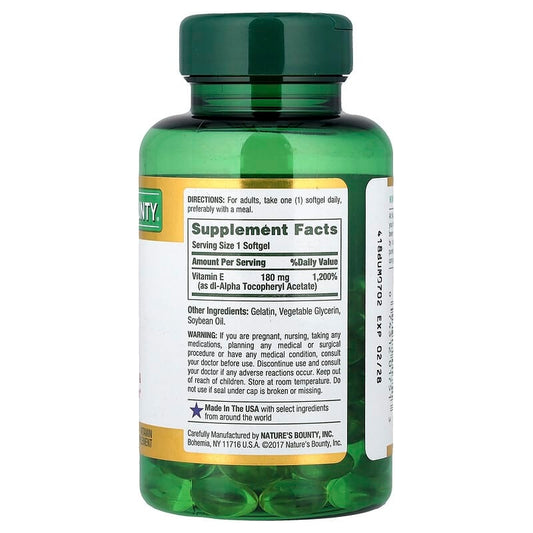 Nature's Bounty Vitamin E 180mg , 120 Rapid Release Softgels