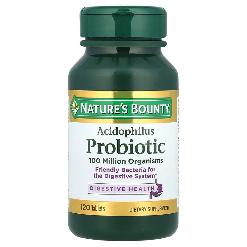 Nature's Bounty Acidophilus Probiotic 100 Million , 120 Tablets