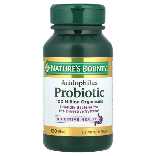 Nature's Bounty Acidophilus Probiotic 100 Million , 120 Tablets