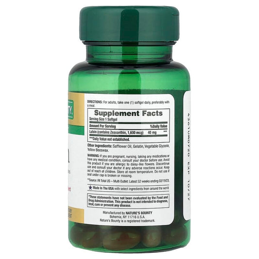 Nature's Bounty Lutein 40mg , 30 Softgels