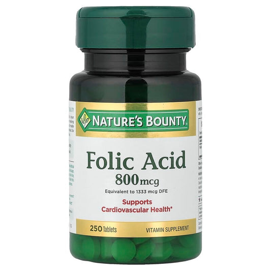Nature's Bounty Folic Acid 800 mcg, 250 Tablets