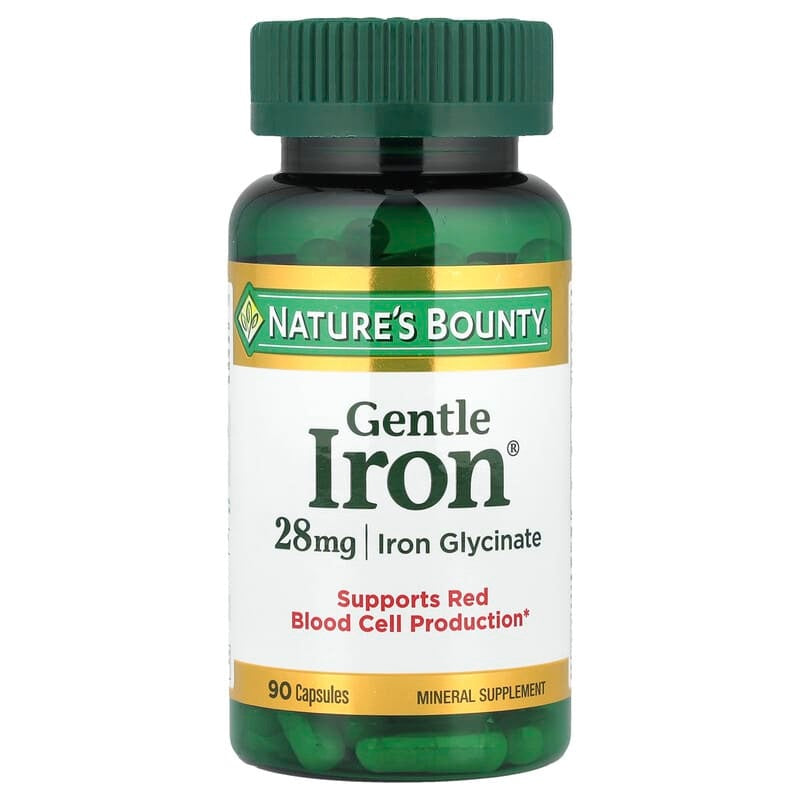 Nature's Bounty Gentle Iron 28mg , 90 Capsules