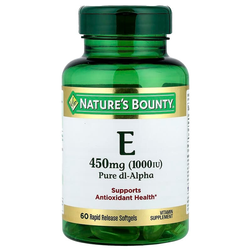 Nature's Bounty Vitamin E 450mg, 60 Rapid Release Softgels