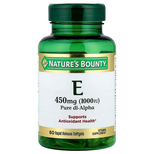 Nature's Bounty Vitamin E 450mg, 60 Rapid Release Softgels