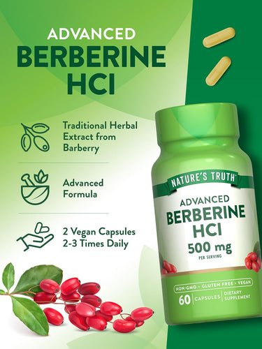 Nature's Truth Berberine 500mg, 60 Capsules