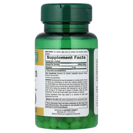 Nature's Bounty Melatonin 5 mg , 90 Softgel