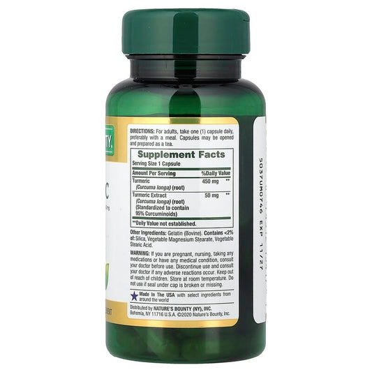 Nature's Bounty Turmeric 450mg , 60  Capsules