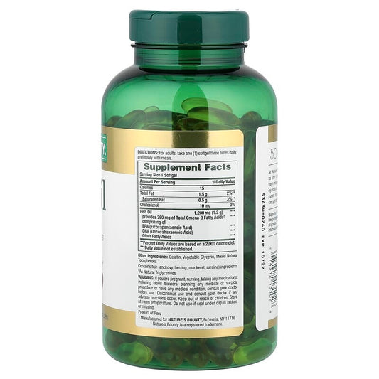 Nature's Bounty Fish Oil 1200mg Plus Omega-3 - 60 Tablets