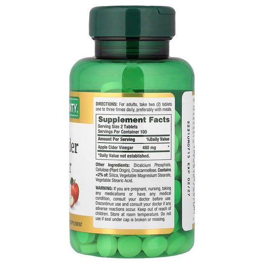 Nature's Bounty Apple Cider Vinegar 240mg , 200 Tablets