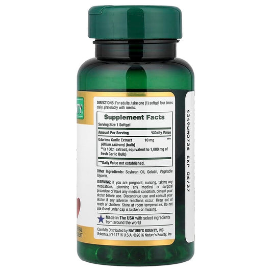 Nature's Bounty Garlic 1000mg ,100 Softgels