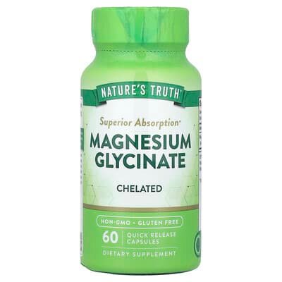Nature's Truth Magnesium Glycinate Chelated, 60 Quick Release Capsules
