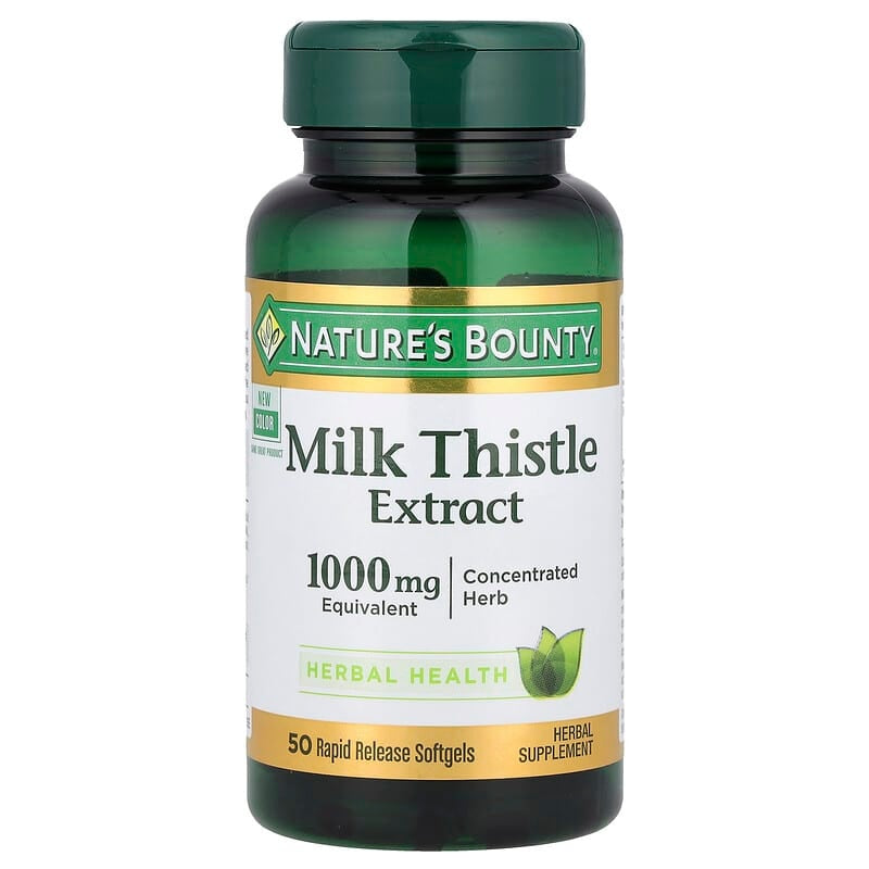 Nature's Bounty Milk Thistle Extract 1000mg , 50 Softgels