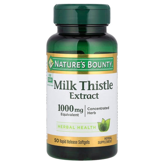 Nature's Bounty Milk Thistle Extract 1000mg , 50 Softgels