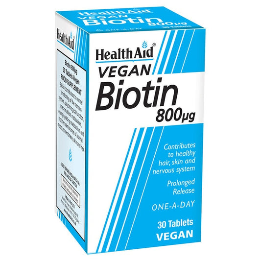 HealthAid Biotin 800mcg, 30 Tablets