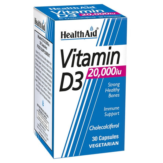HealthAid Vitamin D3,20,000 IU 30 Veg Capsules