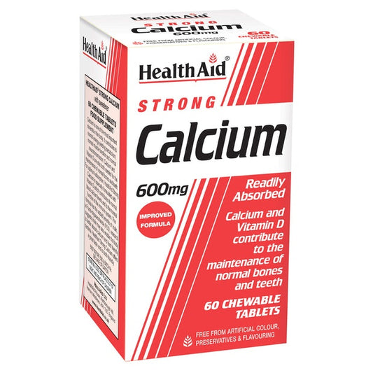 HealthAid Strong Calcium 600mg, 60 Chewables