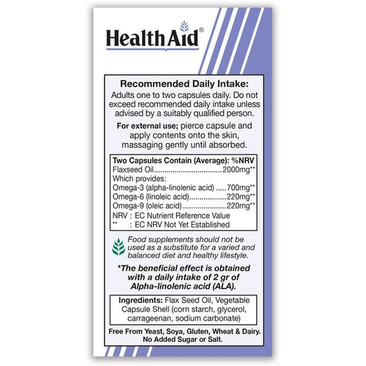 HealthAid Vegan Omega 3-6-9 , 60 Vegan Capsules