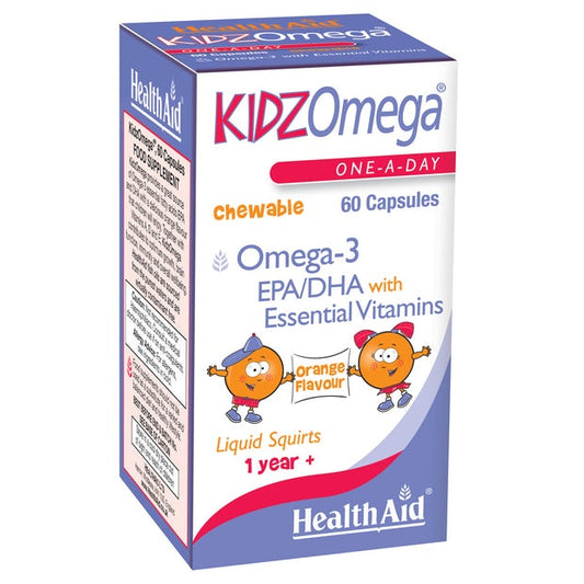 HealthAid KidzOmega (omega-3), 60 Chewable Capsules