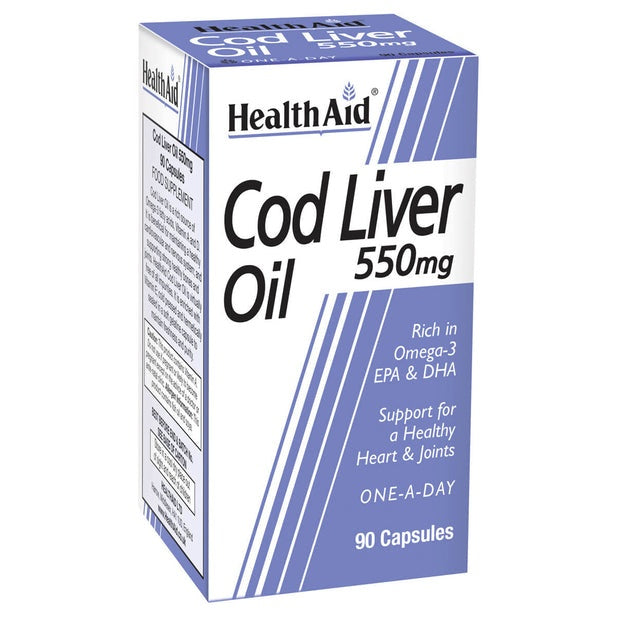 HealthAid Cod Liver Oil 550 mg,90 Capsules