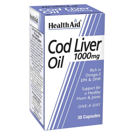 HealthAid Cod Liver Oil 1000 mg,30 Capsules