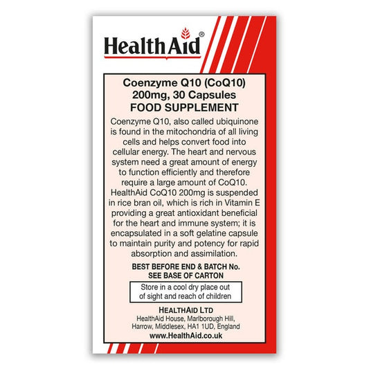 HealthAid CoQ10 200mg , 30 Capsules