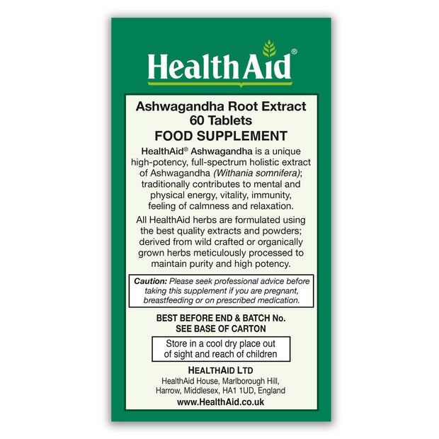 HealthAid Ashwagandha Root Extract,60 Tablets