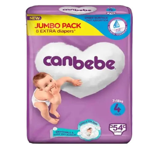 Canbebe Diapers Size 4 (Maxi), 54 Ct