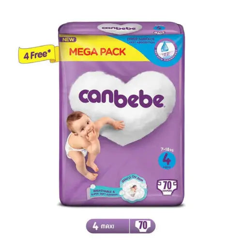 Canbebe Diapers Size 4 (Maxi), 70 Ct
