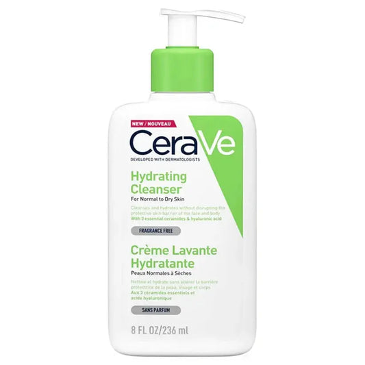 CeraVe Hydrating Cleanser Fragrance-Free, 236ml | Gentle Facial Cleanser with Ceramides & Hyaluronic Acid CeraVe