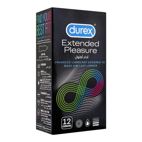 Durex Extended Pleasure Condoms - 12 Pcs Durex